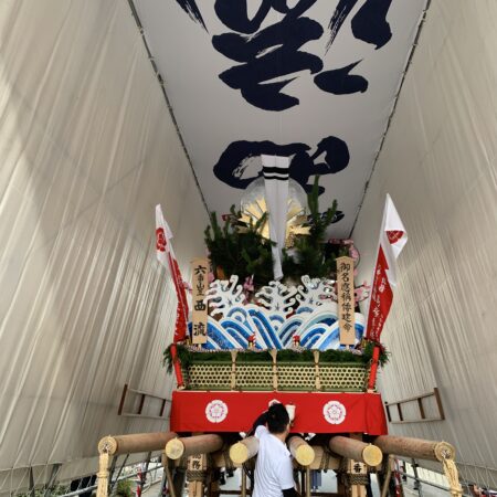 博多祇園山笠「西流」抗ウイルス・抗菌施工（舁き棒に抗菌処理）